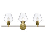 Gene Bathroom Vanity Light - Satin Gold / Clear