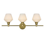 Gene Bathroom Vanity Light - Satin Gold / White