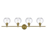 Collier Bathroom Vanity Light - Satin Gold / Clear