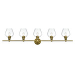 Gene Bathroom Vanity Light - Satin Gold / Clear