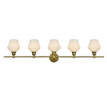 Gene Bathroom Vanity Light - Satin Gold / White