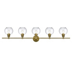 Collier Bathroom Vanity Light - Satin Gold / Clear