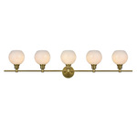 Collier Bathroom Vanity Light - Satin Gold / White