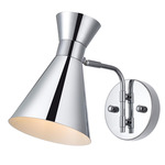 Halycon Swing Arm Wall Light - Chrome
