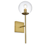 Neri Wall Sconce - Satin Gold / Clear