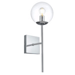 Neri Wall Sconce - Chrome / Clear