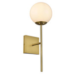 Neri Wall Sconce - Satin Gold / White