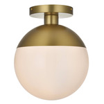 Eclipse Ceiling Light - Satin Gold / Frosted White
