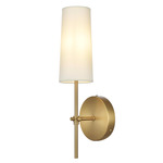Mel Tall Wall Sconce - Satin Gold / White