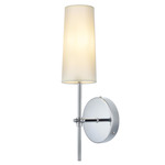 Mel Tall Wall Sconce - Chrome / White