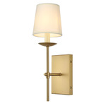 Eclipse Wall Sconce - Satin Gold / White