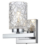 Cassie Wall Sconce - Chrome / Clear