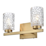 Cassie Bathroom Vanity Light - Satin Gold / Clear