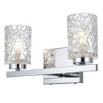 Cassie Bathroom Vanity Light - Chrome / Clear