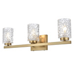 Cassie Bathroom Vanity Light - Satin Gold / Clear