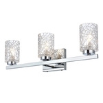 Cassie Bathroom Vanity Light - Chrome / Clear
