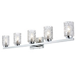 Cassie Bathroom Vanity Light - Chrome / Clear