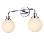 Hanson Bathroom Vanity Light - Chrome / Opal White