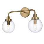 Hanson Bathroom Vanity Light - Satin Gold / Clear