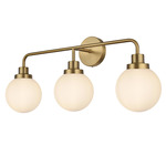 Hanson Bathroom Vanity Light - Satin Gold / Opal White