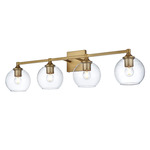 Eero Bathroom Vanity Light - Satin Gold / Clear