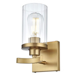Thane Wall Sconce - Satin Gold / Clear