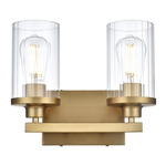 Thane Bathroom Vanity Light - Satin Gold / Clear