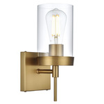 Taryin Wall Sconce - Satin Gold / Clear
