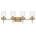 Taryin Bathroom Vanity Light - Satin Gold / Clear