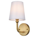 Senna Wall Sconce - Satin Gold / White