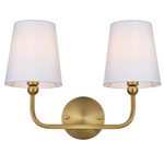 Senna Bathroom Vanity Light - Satin Gold / White