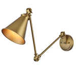 Vesa Swing Arm Wall Sconce - Satin Gold
