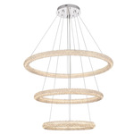 Bowen 3-Tier Chandelier - Chrome