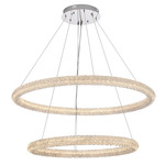 Bowen 2-Tier Chandelier - Chrome