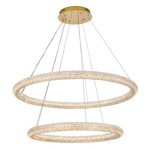 Bowen 2-Tier Chandelier - Satin Gold