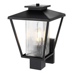 Gaul Outdoor Wall Sconce - Black / Clear