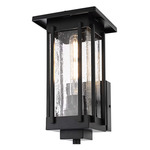 Melvale Outdoor Wall Sconce - Black / Clear