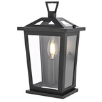 Richmond Outdoor Wall Sconce - Black / Clear