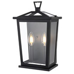Richmond Outdoor Wall Sconce - Black / Clear