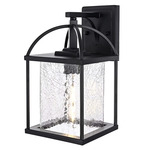 Gratz Outdoor Wall Sconce - Black / Clear