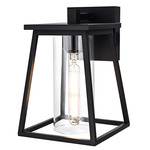 Lambert Outdoor Wall Sconce - Black / Clear