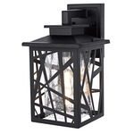Clifford Outdoor Wall Sconce - Black / Clear