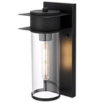 Westmont Outdoor Wall Sconce - Black / Clear