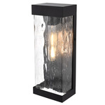 Thompson Outdoor Wall Sconce - Black / Clear