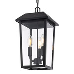Riggs Outdoor Pendant - Black / Clear
