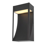 Adriel Outdoor Wall Sconce - Black / Frosted