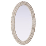 Marlowe Oval Mirror - Linen White
