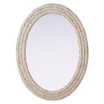 Marlowe Oval Mirror - Linen White