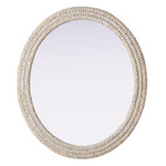 Marlowe Oval Mirror - Linen White
