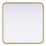 Remy Square Mirror - Brass